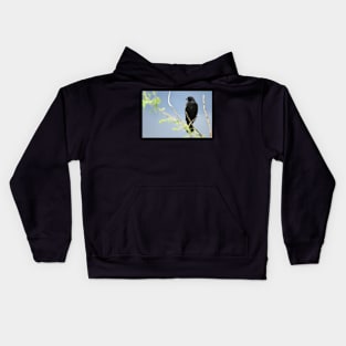 Red-winged blackbird in Colorado Kids Hoodie